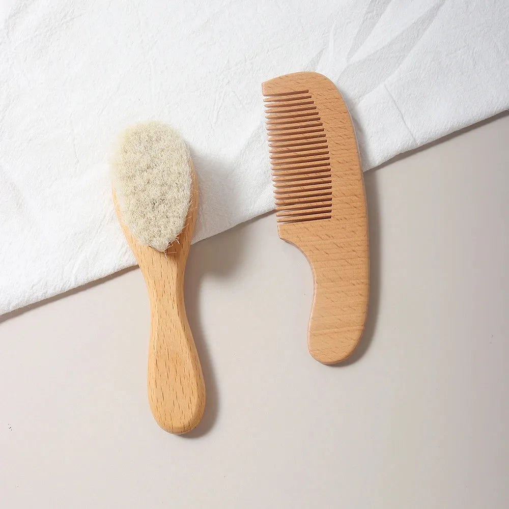 Baby Kam & Borstel Set Beukenhout – Zachte Haarverzorging | 2-delig