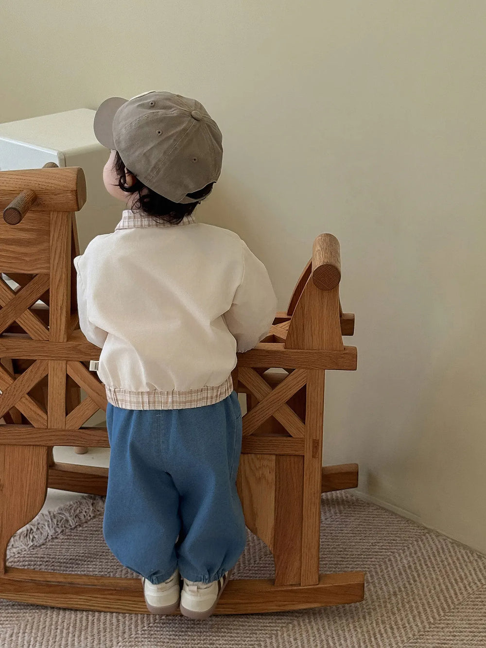 Casual Baby & Peuter Baseball Jasje – Herfst, Patchwork & Borduursels, Unisex