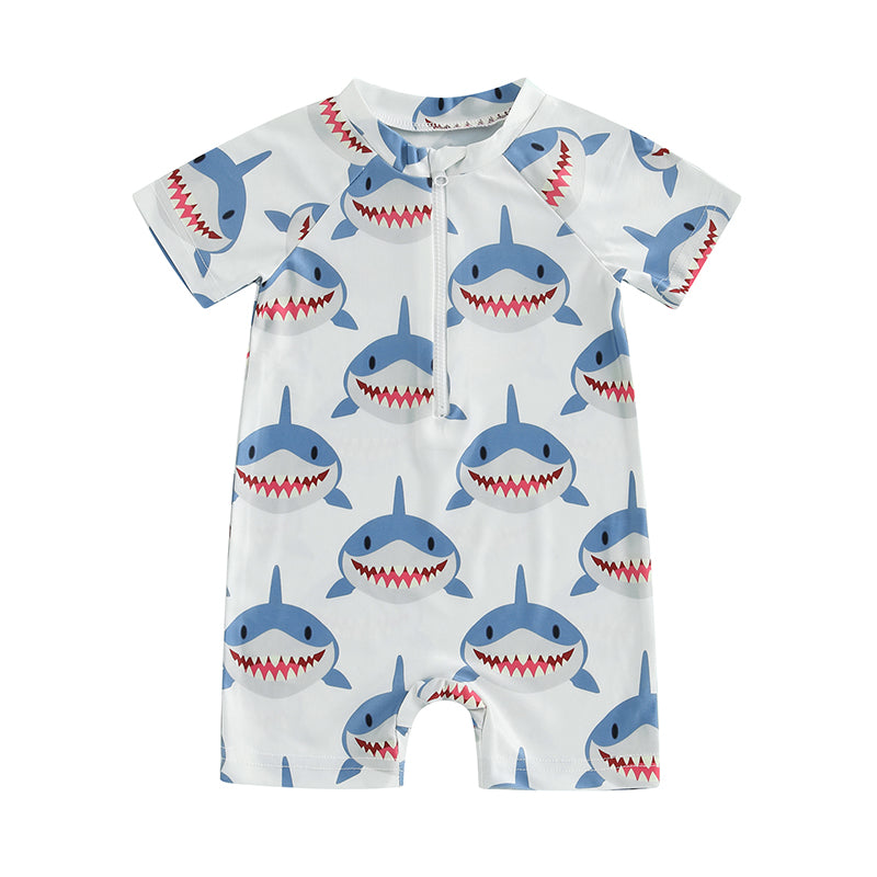 SharkSplash Zwemromper Jongens | Sneldrogend & UV-Bescherming | Haaienprint | 0-3 Jaar | Meerdere Kleuren