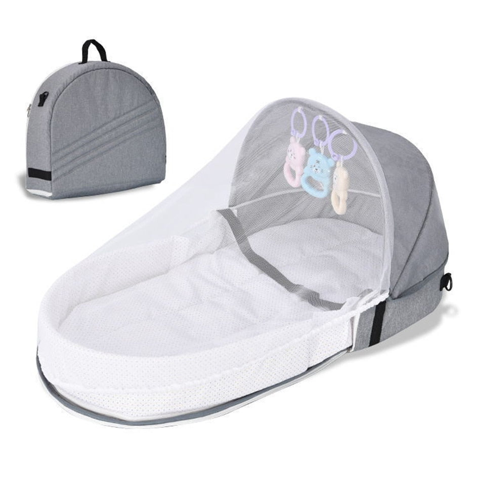 Opvouwbaar Baby Reisbed – Met Muskietennet & Zonnescherm (0–18 maanden)