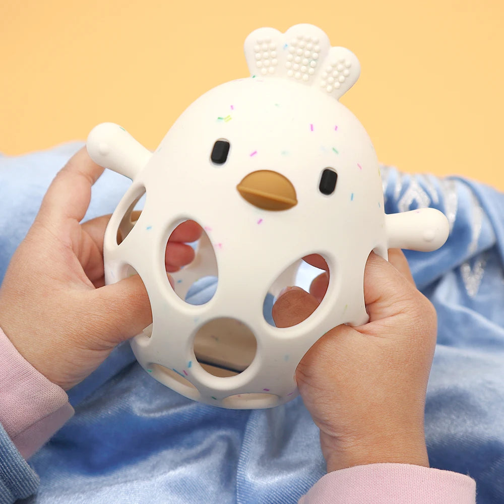 Siliconen Baby Bijtring Kuiken – BPA-vrij Bijtspeelgoed voor Tandjes