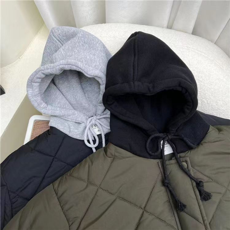 Gewatteerde Hoodie Jas - CozyShield Unisex, Blauw/Groen, Katoen, 0-6 Jaar