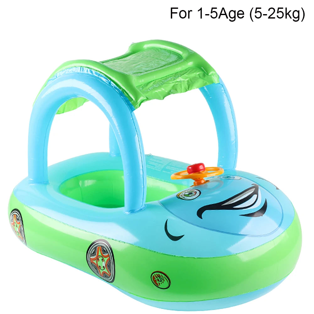Baby Zwemband met Luifel – Auto Float voor Peuters | Veilig & Speels