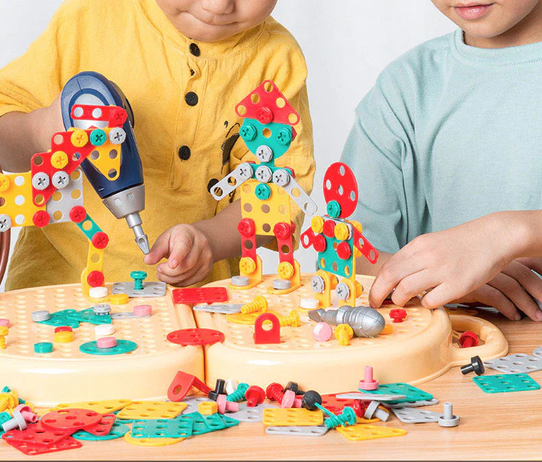 STEM Electric Bouwset 203-delig – Educatief Bouwspeelgoed met Boormachine voor Kinderen (5+)