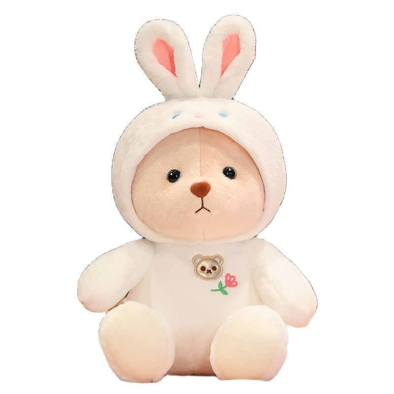 Pluche knuffelbeer 2-in-1 met afneembaar hoedje – zachte vulling, handwasbaar | teddybeer