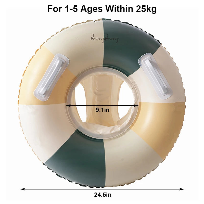 Baby Zwemring met Zonnedak – Opblaasbare Float | Tot 25kg
