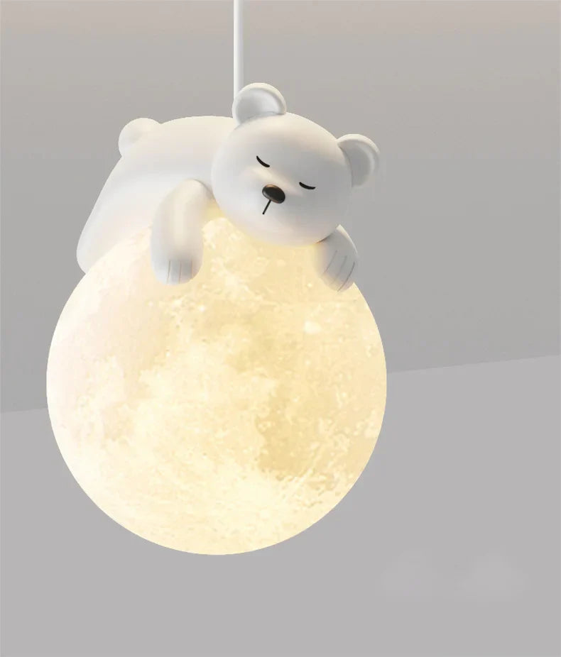 Kinderkamer Hanglamp Beer of Konijn – Warm LED Licht Babykamer