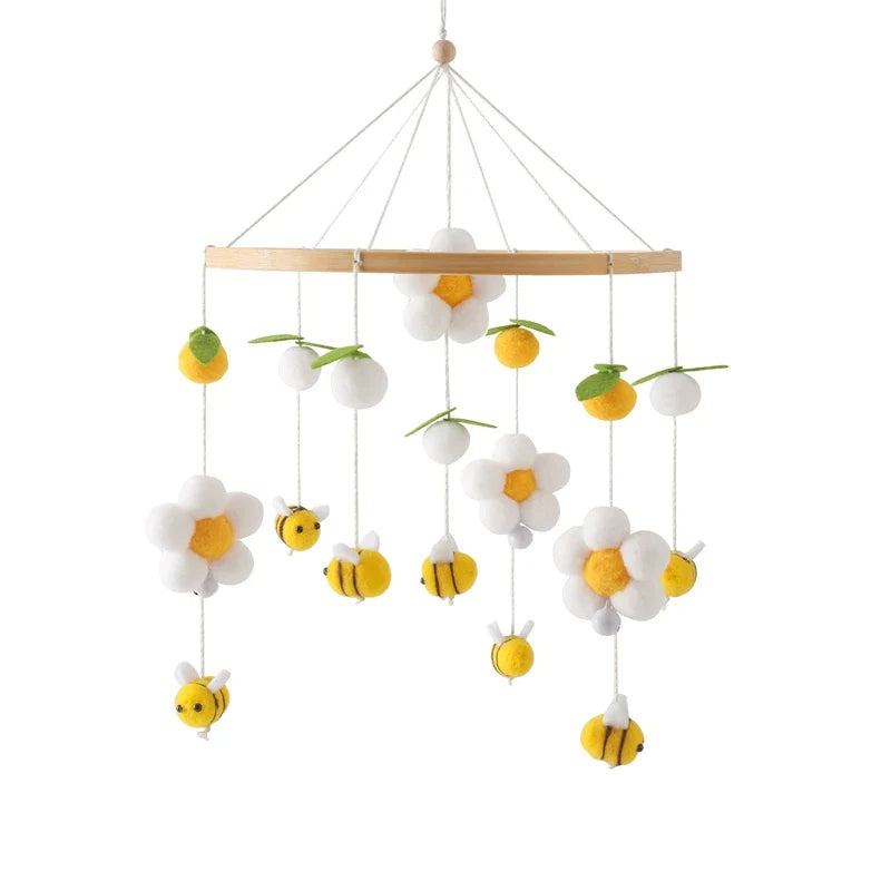 Wiegmobiel hout baby – babymobiel met beren en sterren
