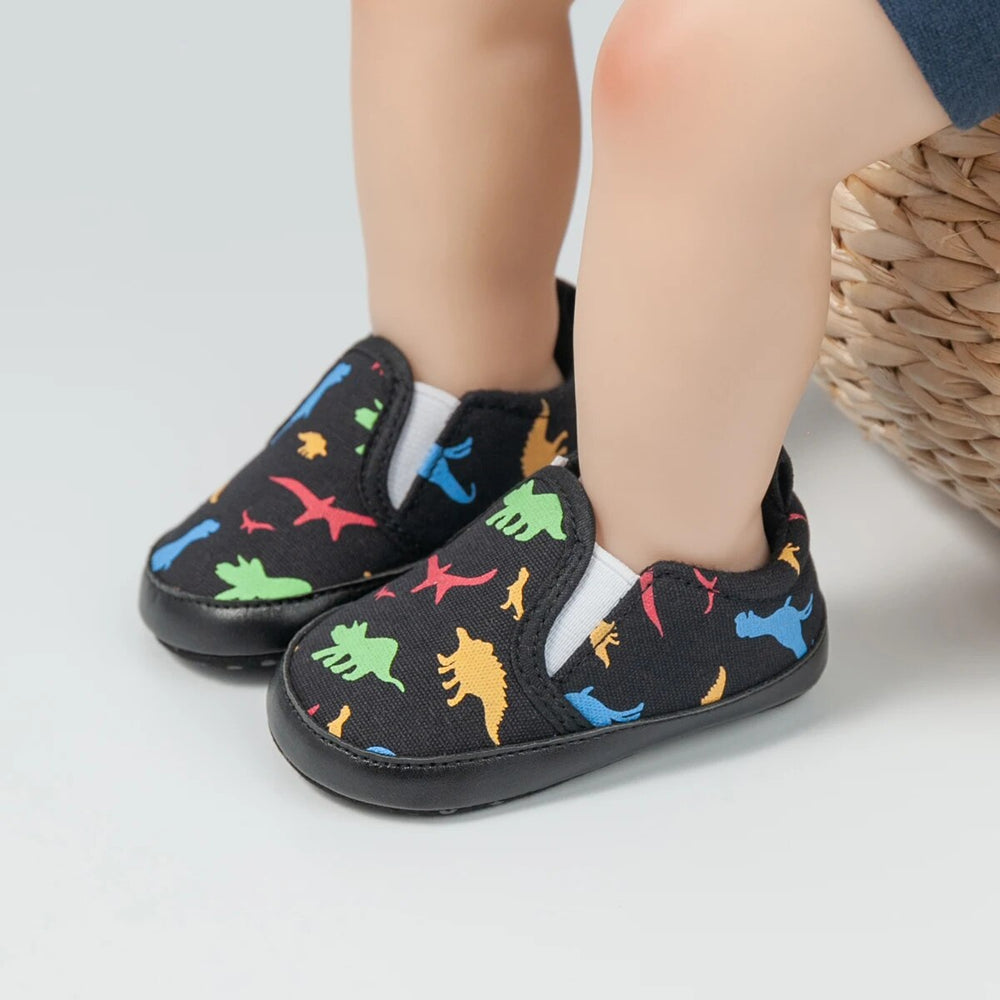 Baby Slip-On Schoenen met Antislip Zool – Minoe Instap Babysneakers Dino & Eenhoorn (0–18 Maanden)