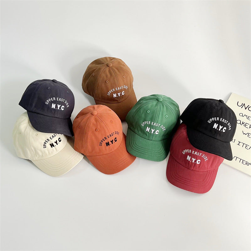 Baseball Pet – NYC Unisex, Groen/Rood/Zwart/Blauw/Oranje/Wit/Bruin, Katoen, Maat 1-7 Jaar-More For Mini