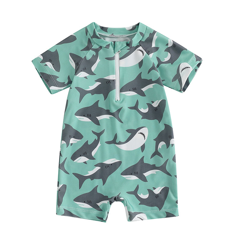 SharkSplash Zwemromper Jongens | Sneldrogend & UV-Bescherming | Haaienprint | 0-3 Jaar | Meerdere Kleuren