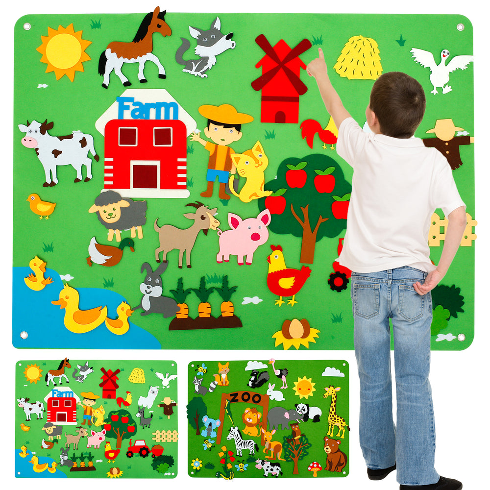 Viltbord Kind – Creatief Speelbord met Dieren (1+)