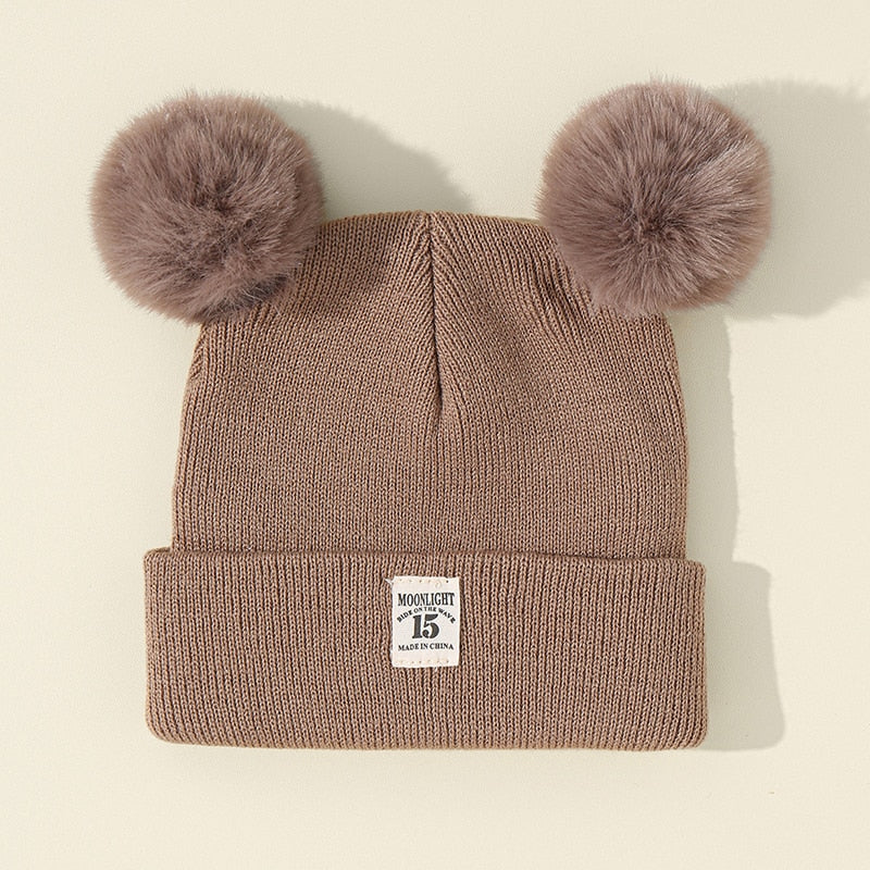 FrostLoom Warme Baby Muts met Pom – Zachte Wintermuts voor Kinderen van 0–3 Jaar