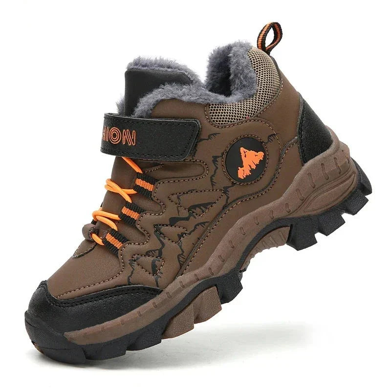 Kinderwandelschoenen waterdicht leer gevoerd – antislipzool, jongens en meisjes | winterschoenen