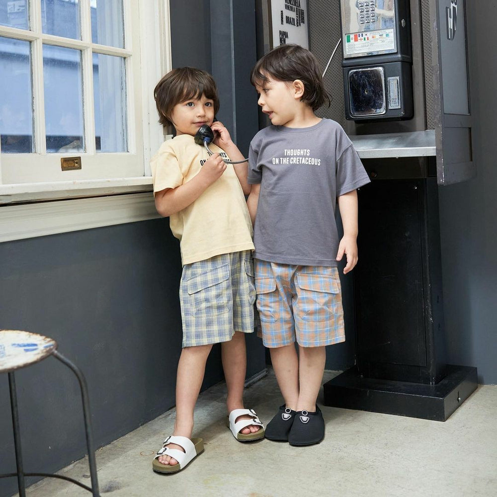Short - PlaidyPlay Unisex, Groen/Zwart/Oranje/Geel, Katoen, Maat 0-6 Jaar