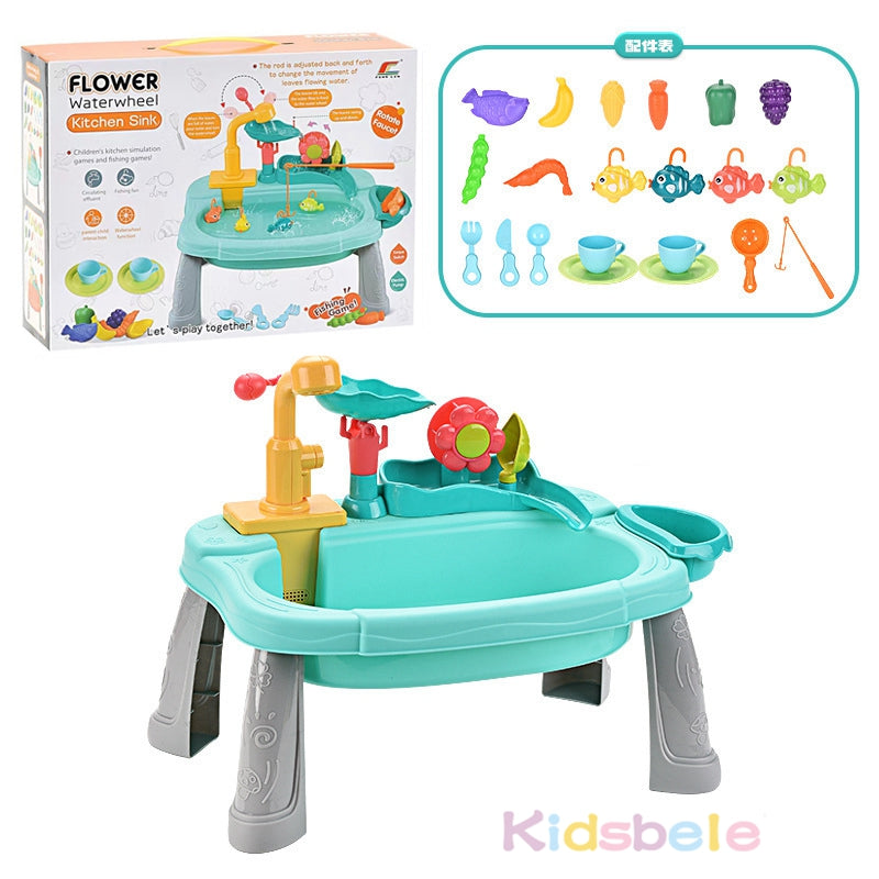SplashSink 2-in-1 Speelgootsteen & Visspel met Stromend Water | Interactief Waterspeelgoed (2–6 Jaar)