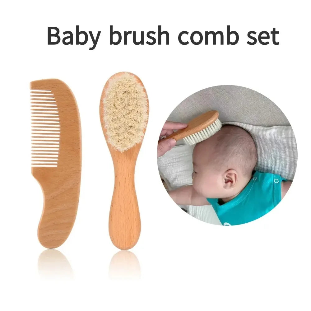 Baby Kam & Borstel Set Beukenhout – Zachte Haarverzorging | 2-delig