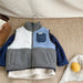 Bodywarmer van Fleece - Cozypocket Gilet Unisex, Blauw/Grijs, Katoen, Maat 0-6 Jaar-More For Mini