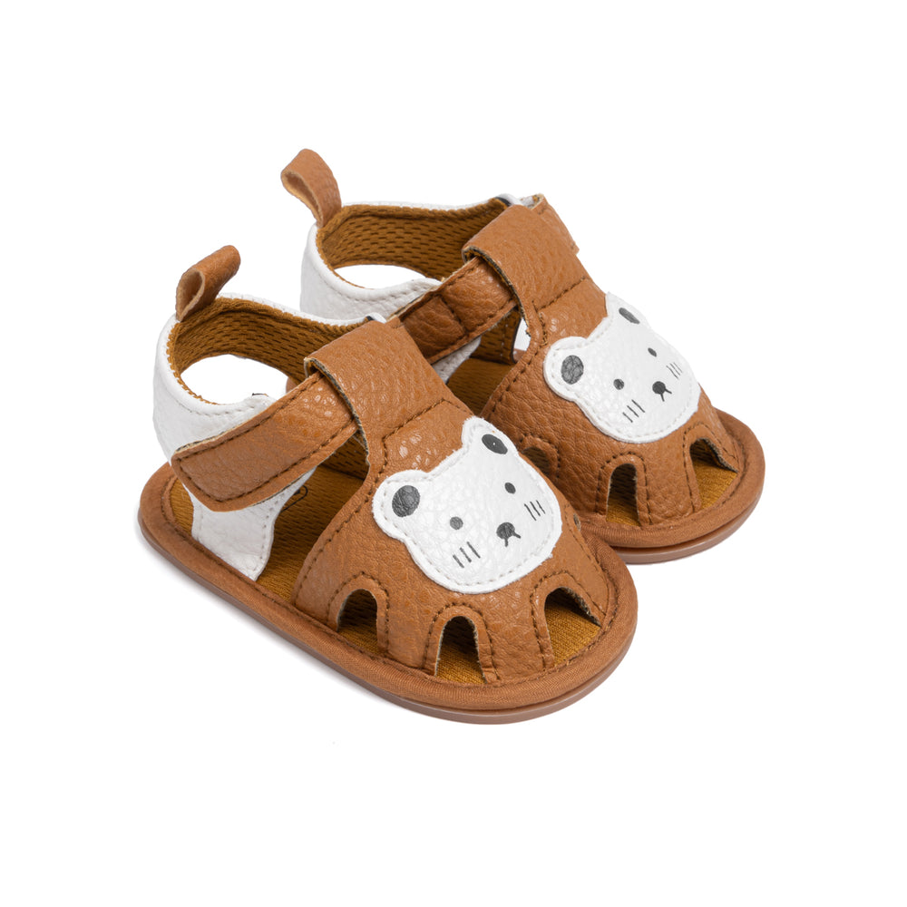 Sandaal met Klittenband - BearSteps Meisjes, Blauw/Bruin/Wit, Maat 0-2 Jaar