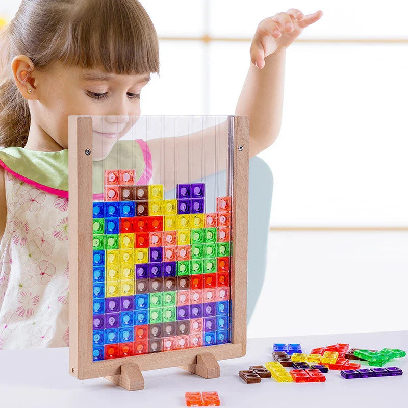 Houten 3D Puzzel voor Kinderen – Educatief Bouwspel voor Creativiteit & Ruimtelijk Inzicht (4-10 jaar)