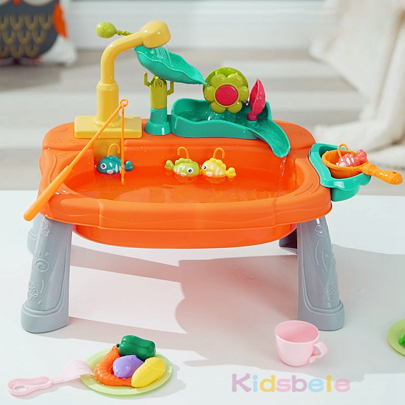 SplashSink 2-in-1 Speelgootsteen & Visspel met Stromend Water | Interactief Waterspeelgoed (2–6 Jaar)