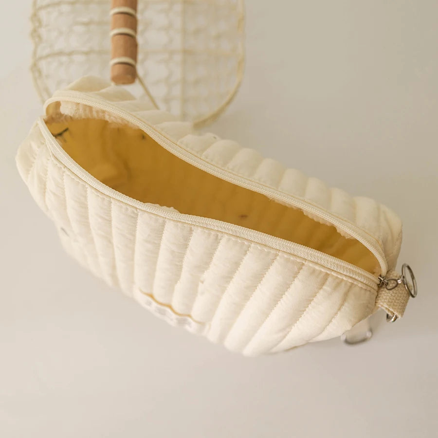 Mama Luiertas met Borduurprint – Compacte Baby Opbergtas met Rits