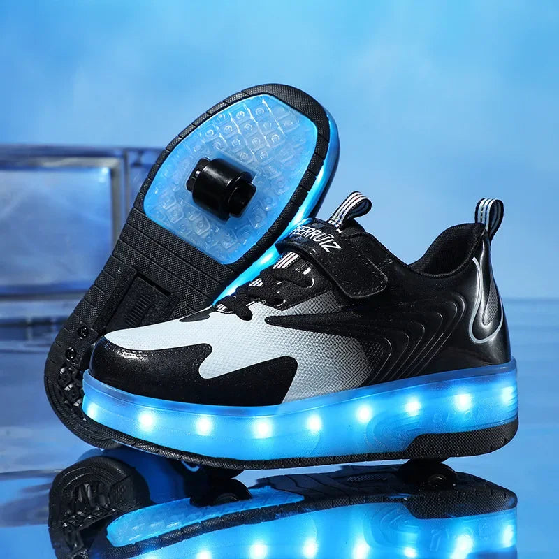 LED Rolschoenen Kind – Sneakers met Wieltjes voor Spelen & Rollen