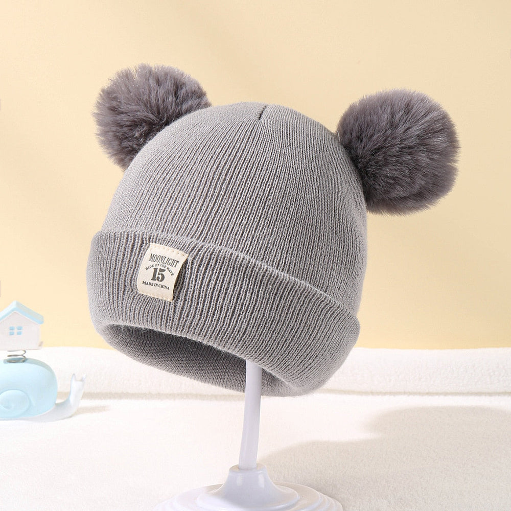 FrostLoom Warme Baby Muts met Pom – Zachte Wintermuts voor Kinderen van 0–3 Jaar