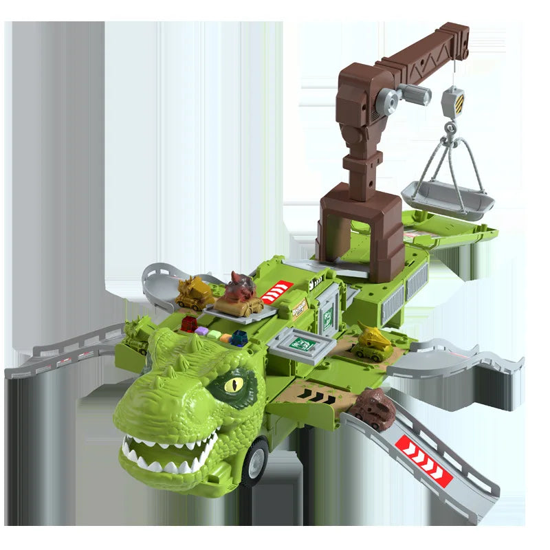 DinoQuest Opvouwbare Dinosaurus Vrachtwagen – Licht & Geluid
