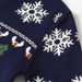 Kersttrui met Rendieren en Sneuwvlokken - Unisex, Rood/Blauw, Katoen, Maat 1-6 Jaar-More For Mini