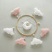 Babymobiel met Wolken - Droomwolk Unisex, Bruin/Roze, Katoen, 45 cm hoog x 23 cm breed-More For Mini