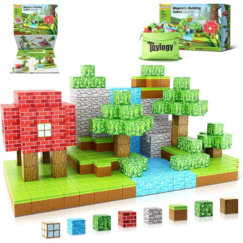 Magnetische Bouwblokken voor Kinderen – Educatief STEM Speelgoed (48 of 100 stuks)