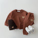 Joggingpak met Beer Embleem - Djibouti Unisex, Grijs/Roze/Geel/Blauw/Bruin, Katoen, Maat 0-4 Jaar-More For Mini
