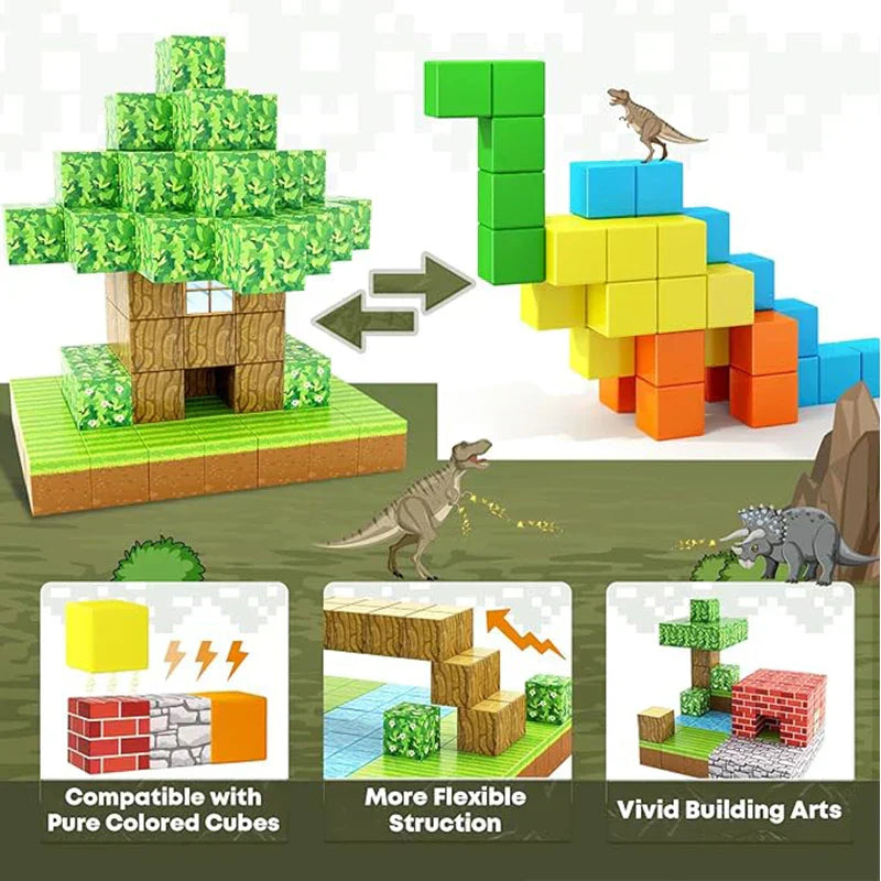 Magnetische Bouwblokken voor Kinderen – Educatief STEM Speelgoed (48 of 100 stuks)
