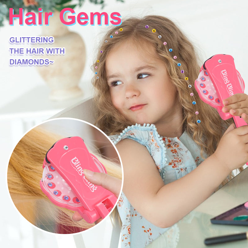 Haarstyling Tool – Bling Bling Meisjes, Roze, Veilig voor alle Haartypes, 4+ Jaar-More For Mini