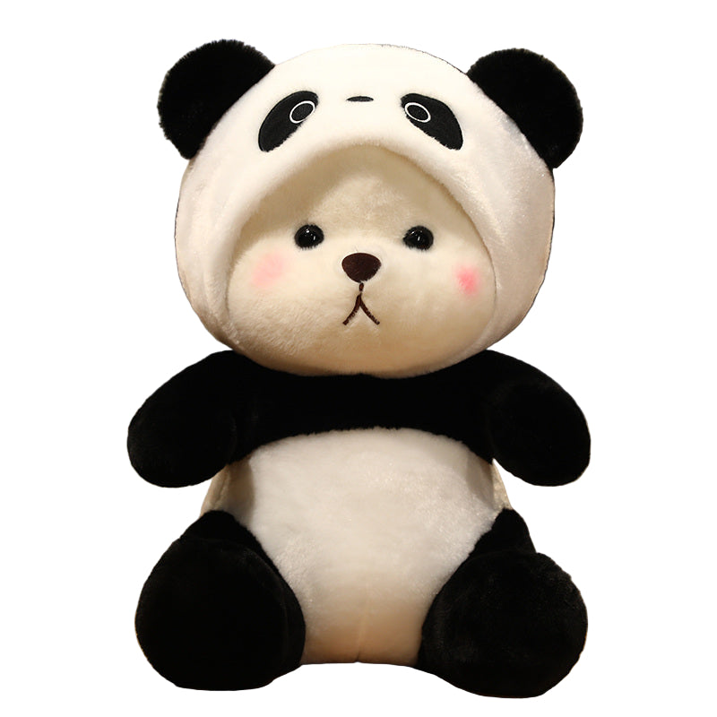 Pluche knuffelbeer 2-in-1 met afneembaar hoedje – zachte vulling, handwasbaar | teddybeer