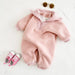Jumpsuit/Overall van Fleece - Baby, Roze/Bruin, Katoen, Maat 0-2 Jaar-More For Mini
