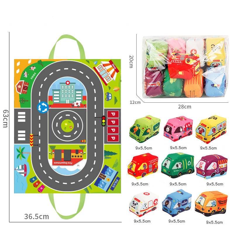 Auto Speelgoed Set Kind – Speelmat met Auto’s (9 Stuks)