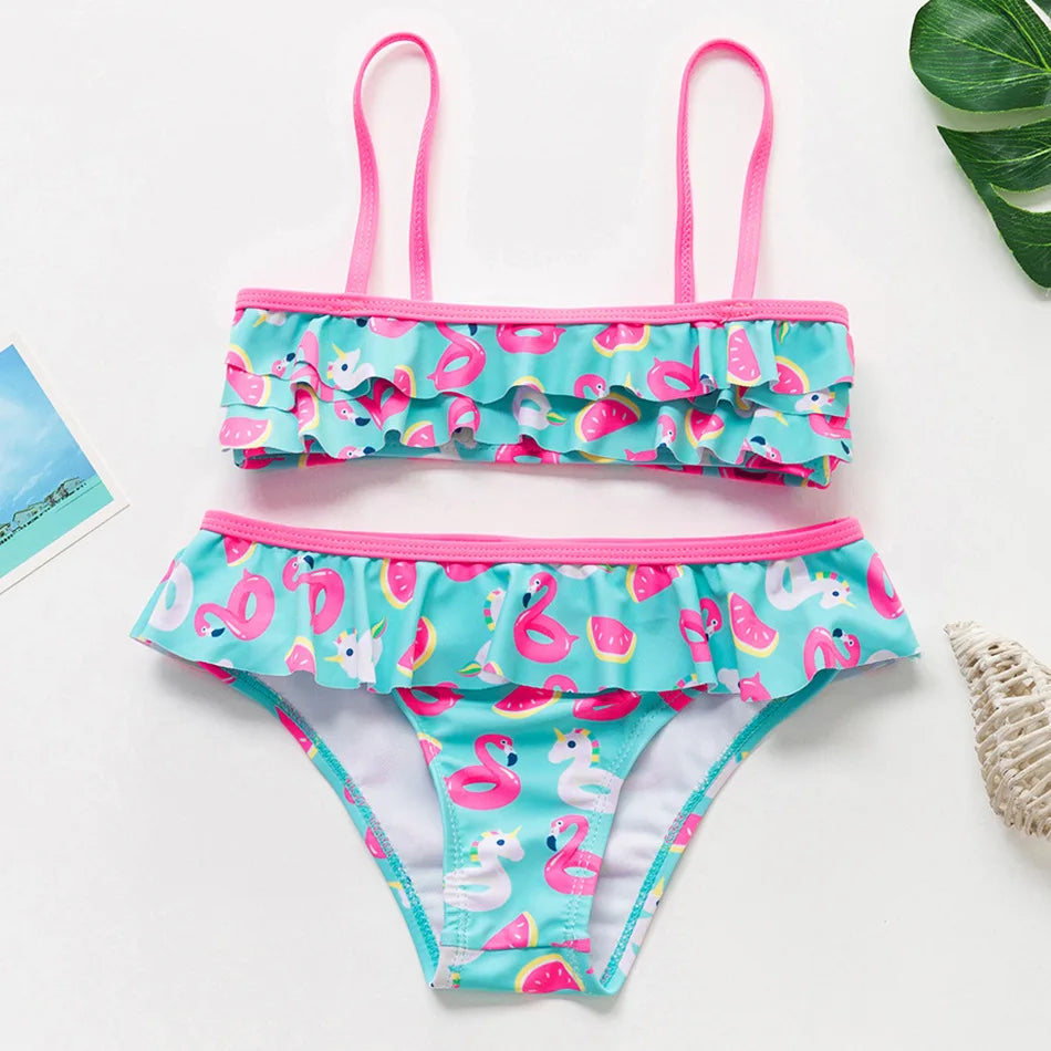 Meisjes Tankini Badpak Zeemeermin Print – Zomer Strandkleding | 3-12 jaar