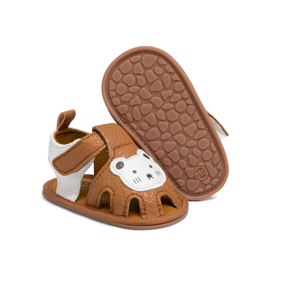 Sandaal met Klittenband - BearSteps Meisjes, Blauw/Bruin/Wit, Maat 0-2 Jaar