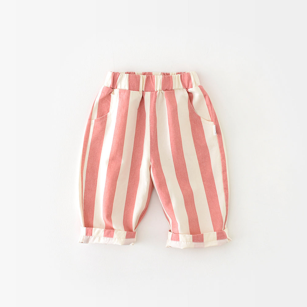 Baby & Peuter Broek Gestreept – Zacht Katoen met Elastische Taille (0–3 Jaar)