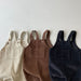 Tuinbroek met Ribbels - Unisex, Zwart/Bruin/Beige, Katoen, Maat 0-3 Jaar-More For Mini