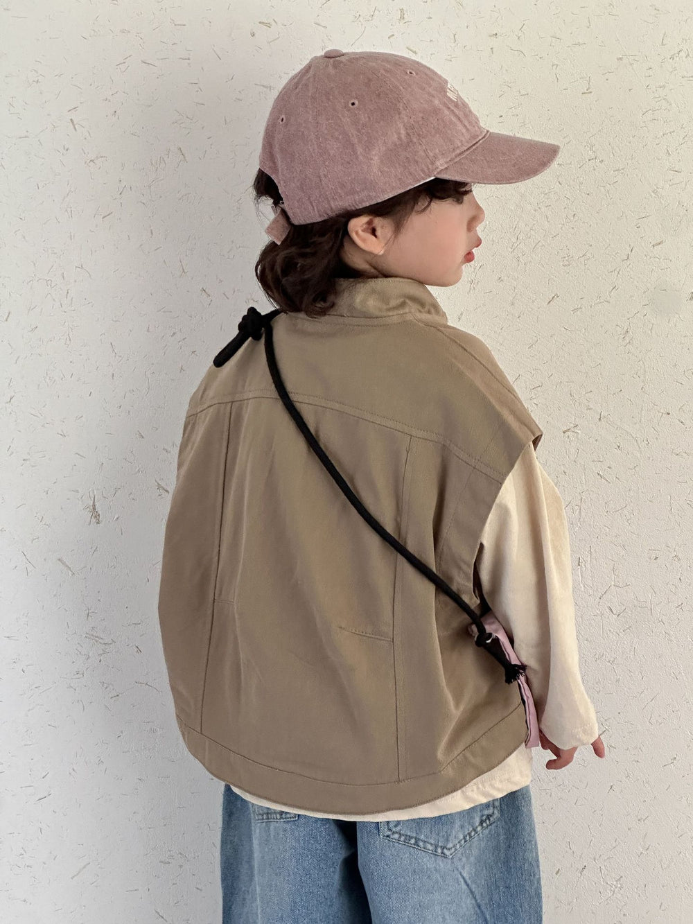 Gilet met Knoopsluiting - Explorer Unisex, Beige/Bruin, Katoen, 0-8 Jaar