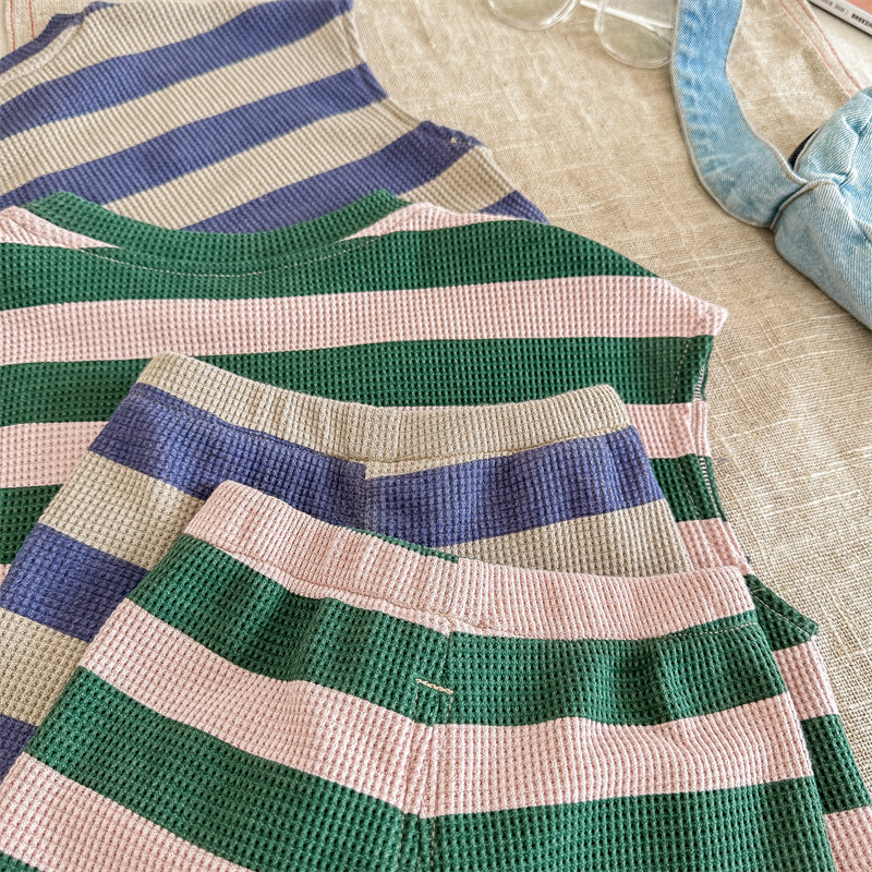 Rib Zomerset - Little Waves Unisex, Blauw/Groen, Katoen, 0-6 Jaar