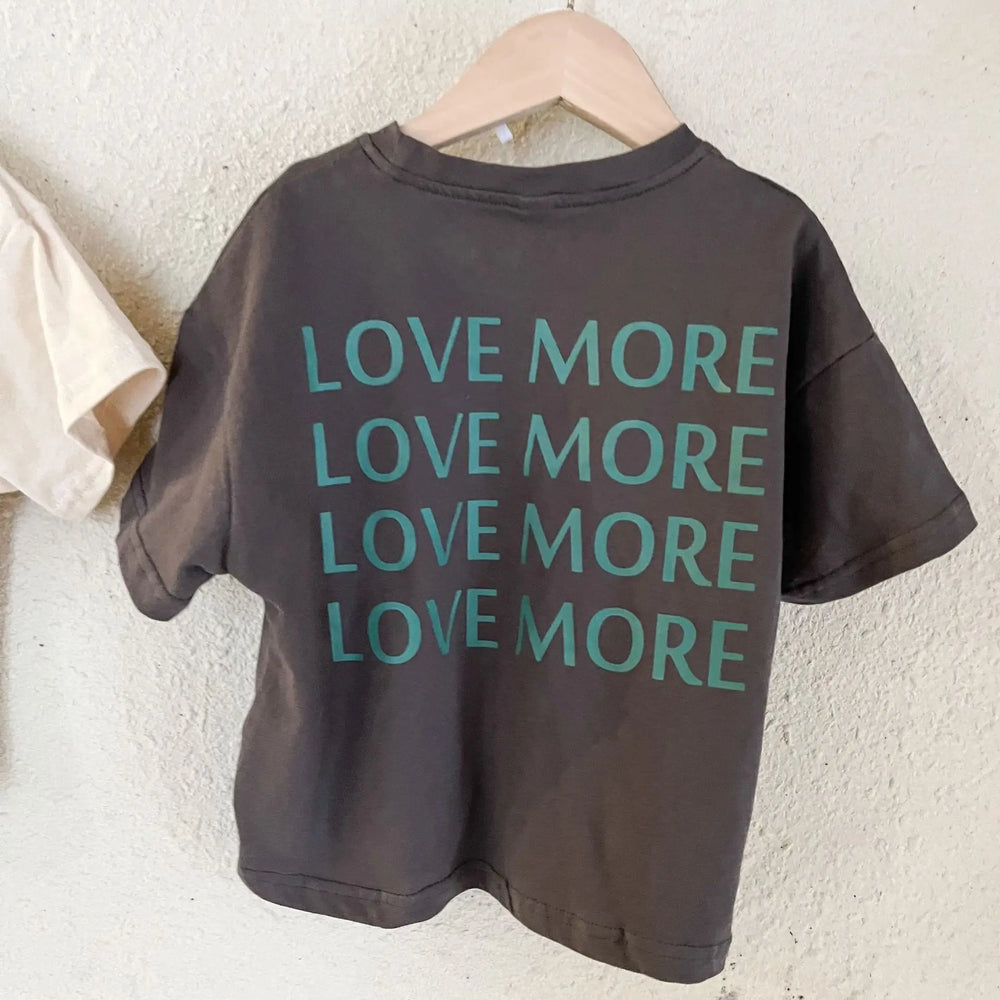 Oversized T-shirt – CozyLove Unisex, Grijs/Beige, Katoen, Maat 0-8 jaar