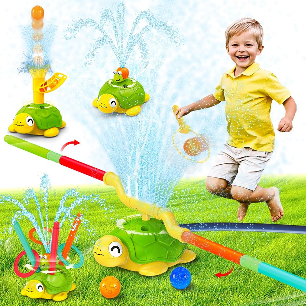 AquaTurtle 3-in-1 Waterspeelset – Sky Rocket, Ringenspel & Springbal, Vanaf 3 Jaar