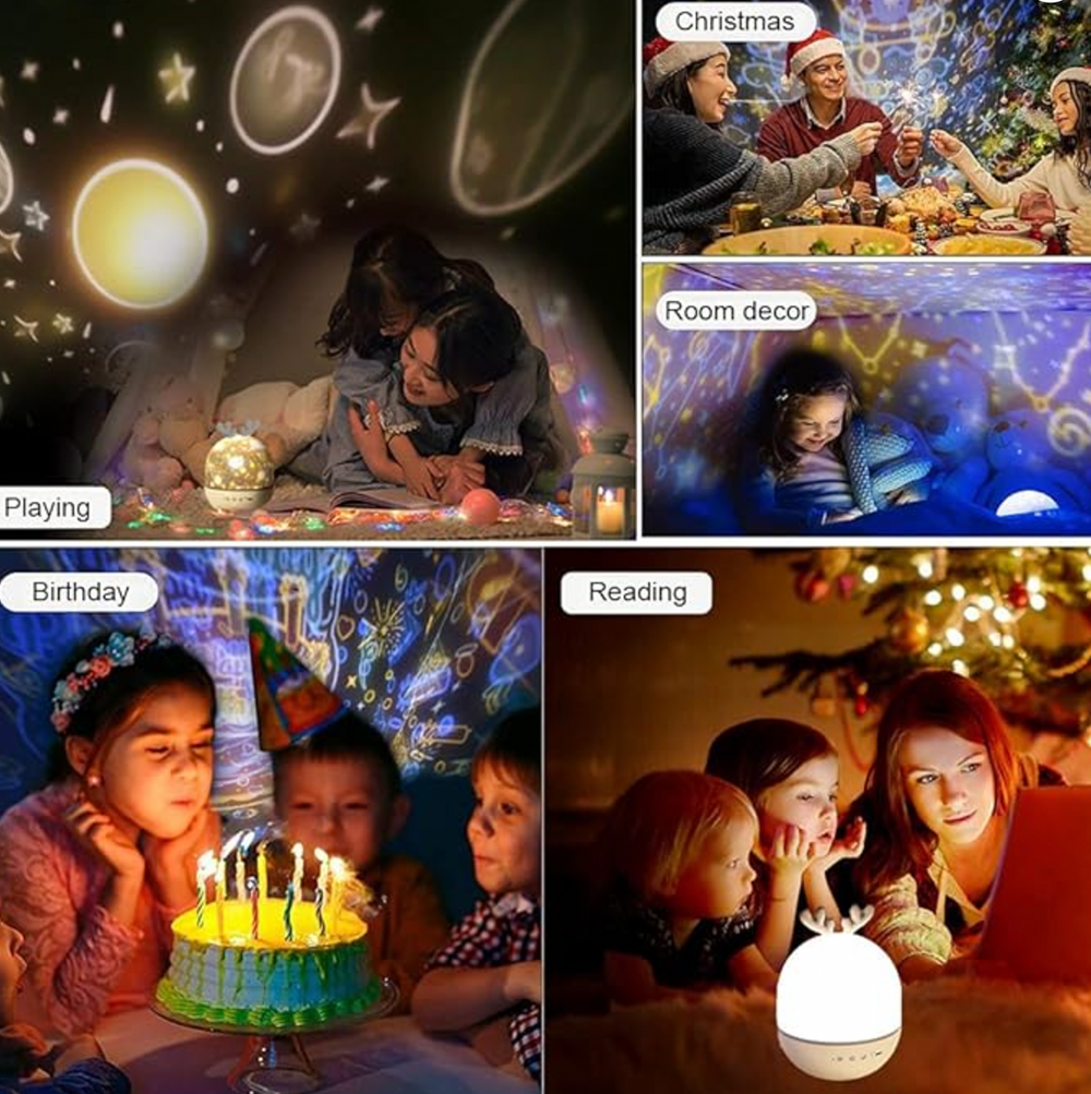 Rustgevende Sterren Nachtlamp voor Baby's Peuters Kleuters Kinderen – Slaaplamp met Projector voor een Diepe Nachtrust