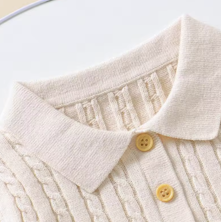 Lumi Petit Knit Polo Set – Gebreide Baby Zomerset 0-2 Jaar – Groen/Blauw/Roze – Unisex & Comfortabel