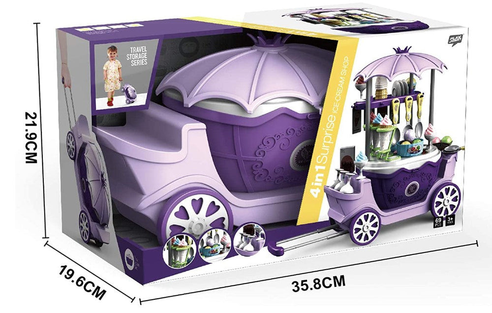 Ijswagen Speelkar voor Kinderen – 69 Accessoires voor Creatief Rollenspel en Fantasie