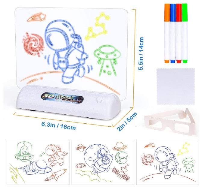 LumiSketch HoloBoard – 3D LED Tekenbord voor Kinderen met Magische Lichteffecten